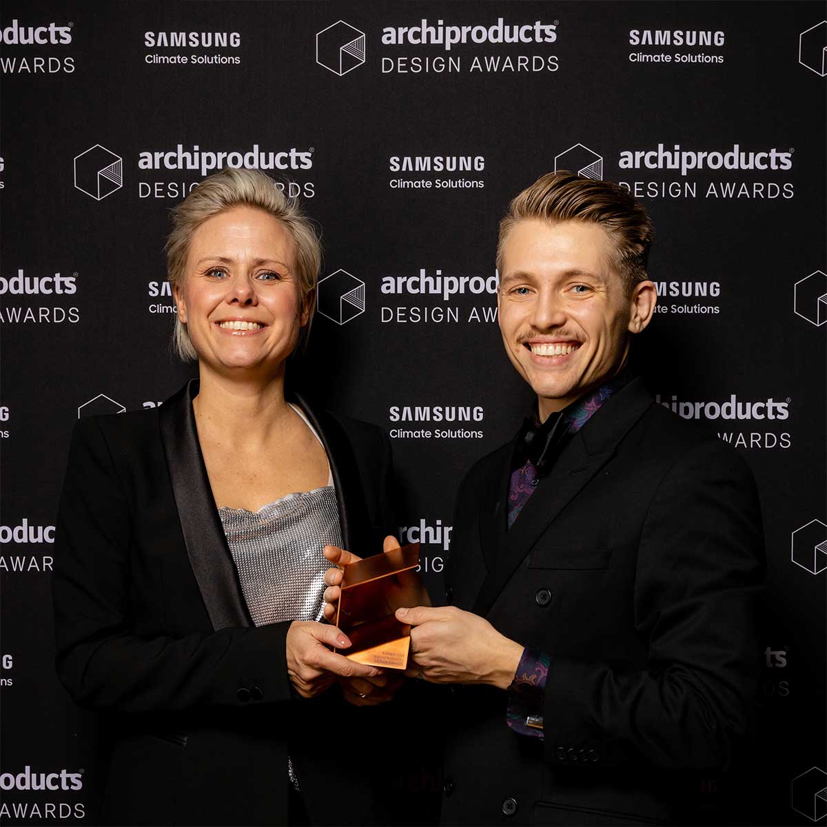 Malin from Mizetto and Karl-Magnus from ADDI at the archiproducts awards